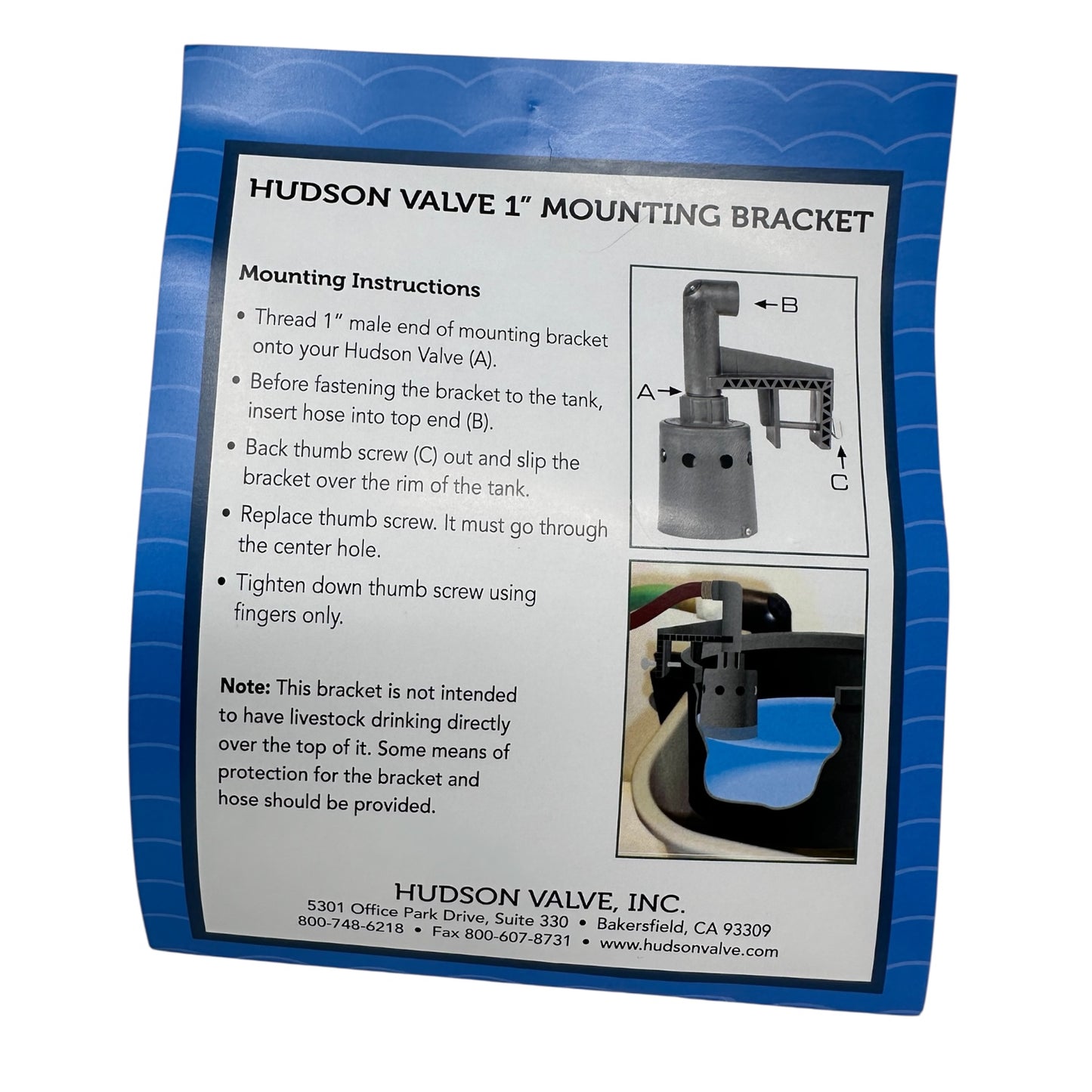 1" Hudson Valve Mounting Bracket